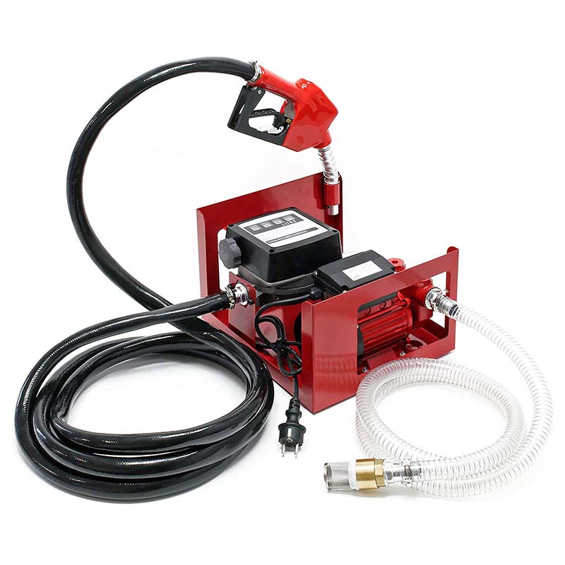 Selvansugende Elektrisk Olie Diesel Overførselspumpe med 4-cifret flowmåler