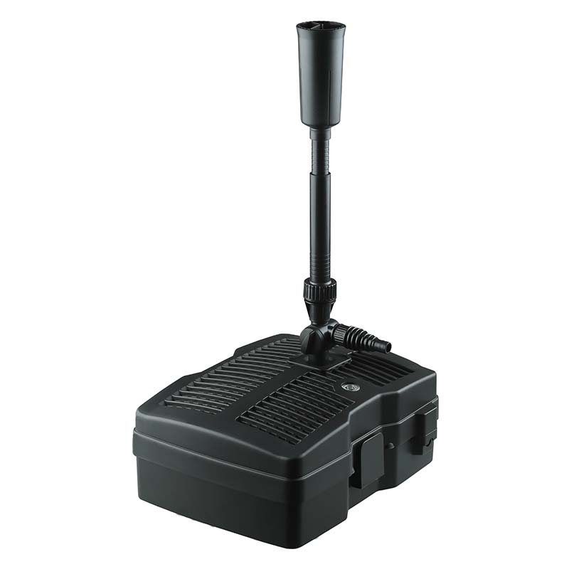 Vandfalds fiskedam springvandspumpe med forskellige dyser